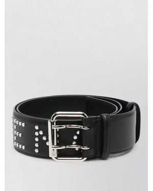 Givenchy Leather Belt Adjustable Size Studded Design Versatile - Black