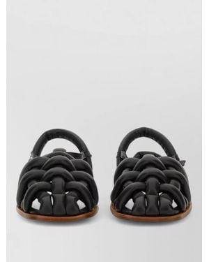Hereu Cabersa 2 Sandals Braided Design Flat - Black