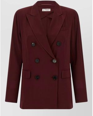 Alberto Biani Tailored Blazer Double Breasted Long Sleeves - Purple