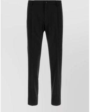 Dolce & Gabbana Wool Tailored Pants - Black