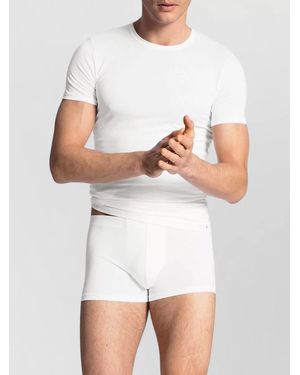 CALIDA Boxer Brief Elastic Waistband Mid Rise - White