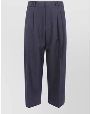 Studio Nicholson Pleated Tailored Trousers - Blue
