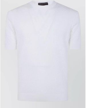 Filippo De Laurentis Short-Sleeve Crew-Neck Jumper - White
