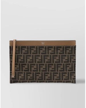 Fendi Rectangle Wrist Strap Clutch Bag - Multicolor