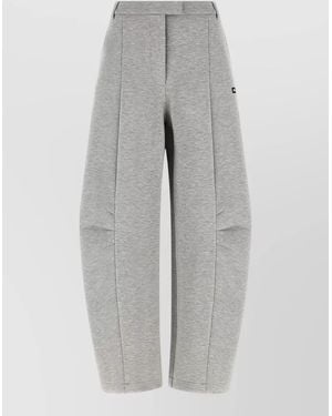 ROTATE BIRGER CHRISTENSEN Scuba Style Cargo Trousers Straight Leg - Grey