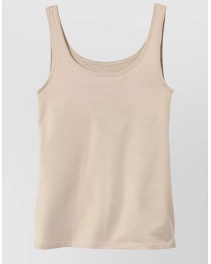CALIDA Scoop Neck Sleeveless Stretch Plain Top - Natural