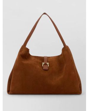 Ferragamo Soft Bag Leather Shoulder Bag - Brown