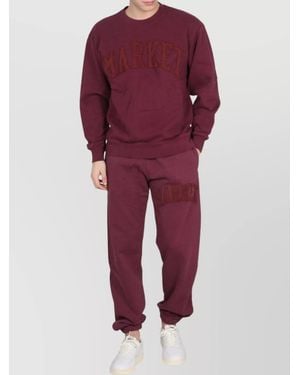 Market Ribbed Collar Sweatshirt - Red