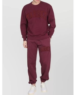 Market Ribbed Collar Sweatshirt - Red