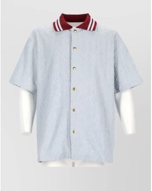 Drole de Monsieur Cotton Polo Shirt - Blue