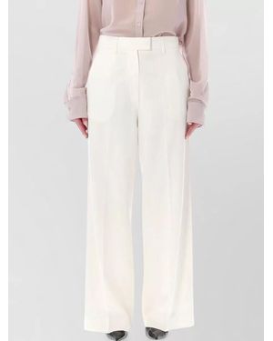 Frankie Shop Brickell High Waist Relaxed Wide Leg Trousers - White