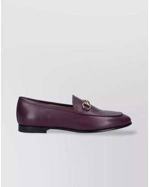 Gucci Leather Loafers - Purple