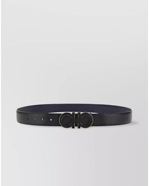 Ferragamo Leather Reversible Belt - Blue