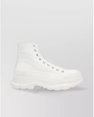 McQueen Canvas High-Top Trainers - Natural