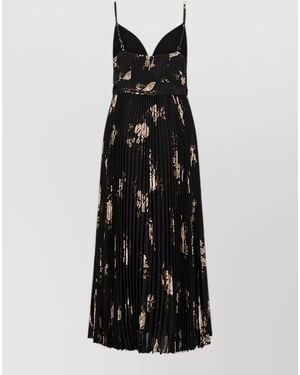 Zimmermann Picnic Dress Sunray Pleated Skirt Belt - Black