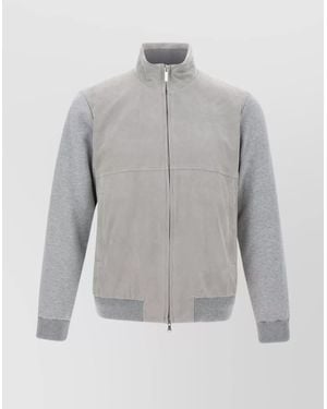 Paul & Shark Hybrid Bomber Jacket - Gray