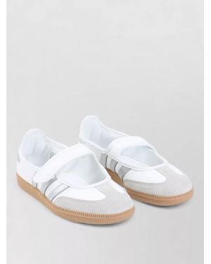 adidas Samba Jane Low Top Lace Up Shoes - White