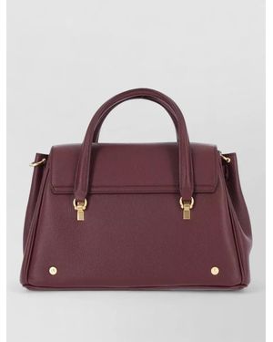 Thom Browne Leather Tote Bag - Purple