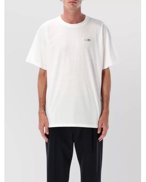 MM6 by Maison Margiela Cotton Crewneck Short-Sleeve T-Shirt - White