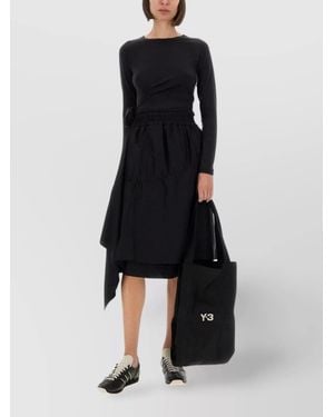 Y-3 Layered Asymmetric Skirt Elastic Waistband - Black