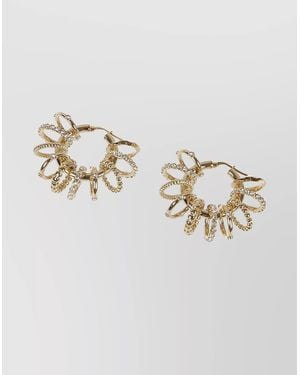 AMINA MUADDI Crystal Hoop Earrings - Metallic