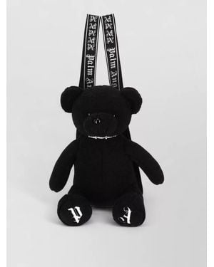Palm Angels Teddy Bear Backpack Adjustable Straps Embroidery - Black