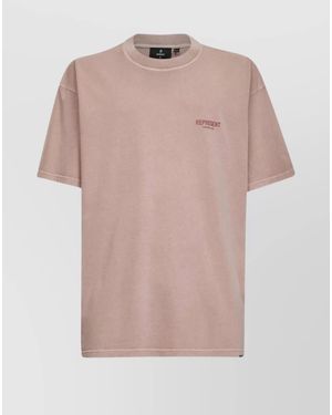 Represent Cotton Logo Print Short-Sleeve T-Shirt - Pink