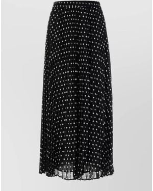 Michael Kors Printed Pleated Skirt - Black