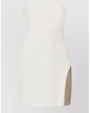 The Attico Dress Heart Neckline Sleeveless Fitted Slit - White