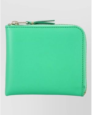 Comme des Garçons Leather Zip Wallet - Green