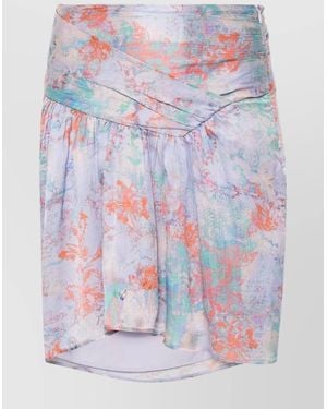 IRO Abstract Pattern Silk Mini Skirt - White