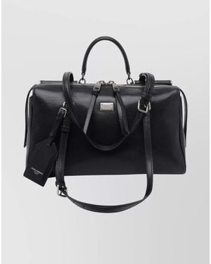 Dolce & Gabbana Vittoria Leather Shoulder Bag - Black
