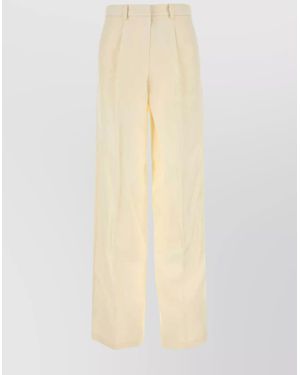 Magda Butrym Silk Wide-Leg Trousers - White