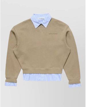 Acne Studios Organic Cotton Layered Sweatshirt - Natural