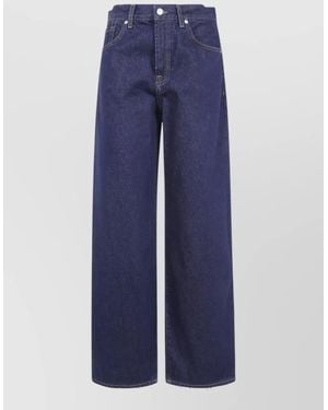7 For All Mankind Denim Straight-Leg Jeans - Blue