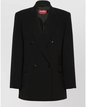 Max Mara Double-Breasted Suit Jacket - Black