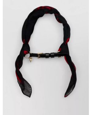 McQueen Silk Skull Wrap Belt - White