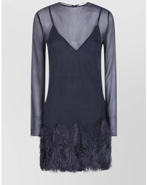 Semicouture Silk Mini Dress - Blue