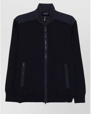 Paul & Shark Virgin Wool Zip Jumper - Blue