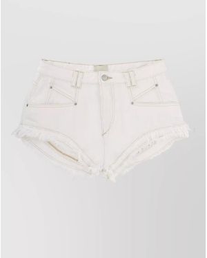 Isabel Marant Denim Eneidala Short Shorts - Natural