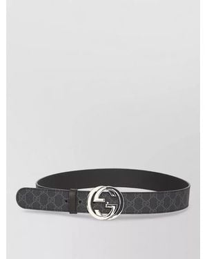 Gucci Supreme Canvas Belt Adjustable Monogram Design - Gray