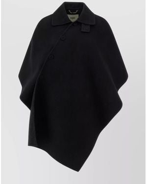 Fendi Wool Cape - Black