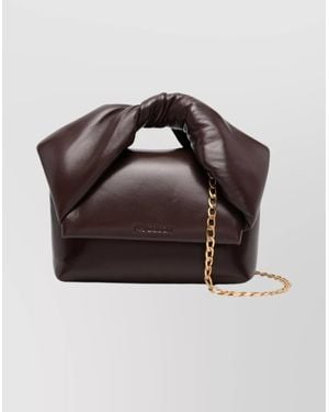JW Anderson Chain Strap Shoulder Bag With Knotted Handle - Brown