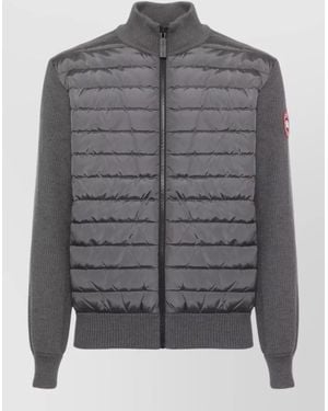 Canada Goose Wool Quilted Zip-Up Jacket - Gray