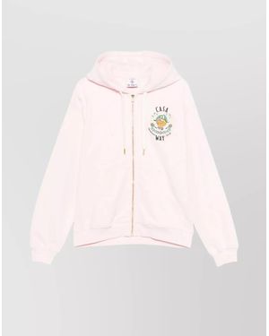 CASABLANCA Cozy Mascot Hoodie Drawstring Hood - Pink