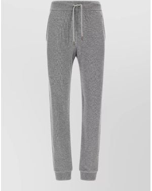 Balmain Cashmere Tapered Sweatpants - Gray