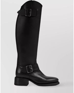 DSquared² Leather Heeled Boots - Black