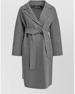 Max Mara Wool Short Single Breasted Coat - Gray