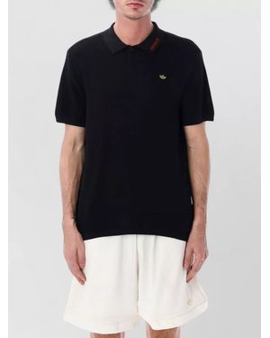 adidas Originals Polo Shirt Inspired Santiago Cutline Cotton - Black