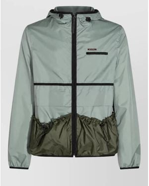 Marni Paneled Hooded Padded Jacket - Green